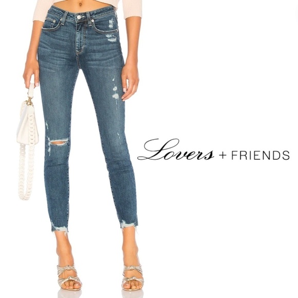 Revolve Lovers + Friends Mason High-Rise Skinny Jeans Naples - Size 26 - Picture 1 of 15
